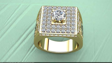 3d stl masculina anillo 023 la joyería masculino el diamante originalmente joya de oro rpm los anillos 3d print model - Mito3D
