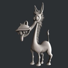 3d stl models cnc or printer donkey animal artcam aspire vcarve magics fusion carve art 3d print model - Mito3D