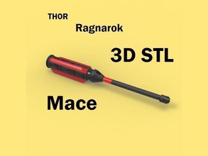 3d thor mace art ragnarok cosplay weapon scans replicas 3d print model - Mito3D