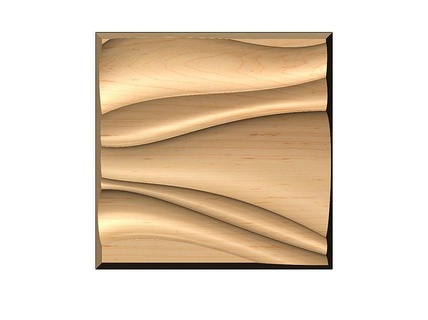 3d pared orgánico ola decorativo panel interior decoración ornamento cnc tallado artcam molduras alivio imprimible madera duna arquitectónico yeso arte esculturas 3d print model - Mito3D