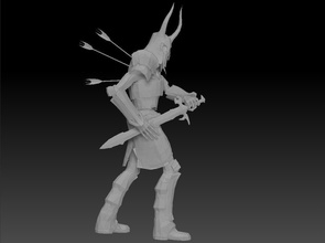 3d warrior skyrim dragon figure online games toys 3d print model - Mito3D