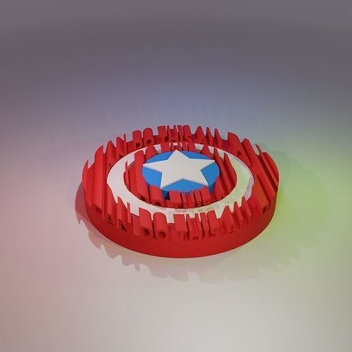 3d palavra arte capitão América icandothisallday sinais logotipos 3D print model - Mito3D