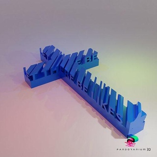 3d palabra forma gracioso cruzar dejar gustos Arte señales logos 3d print model - Mito3D