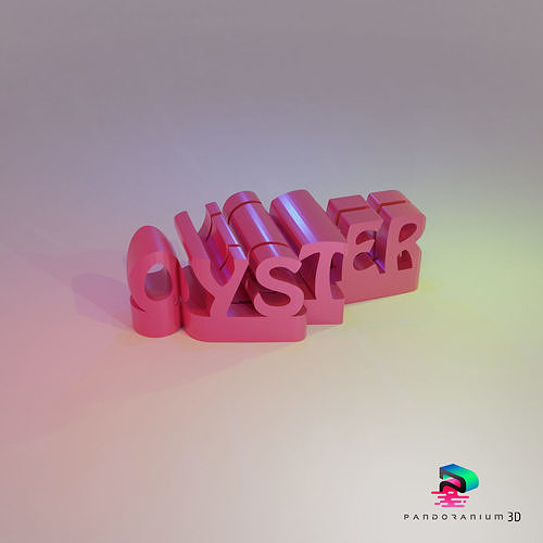 3d palabra forma mujer ostra Arte señales logos 3D print model - Mito3D