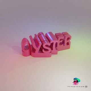 3d word shape - woman oyster art signs logos 3d print model - Mito3D