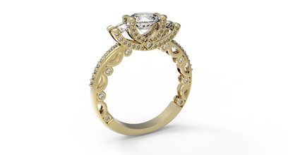 3dimaond ring Schmuck diamond kostbar gold Damen Hochzeit Mode Ringe 3d print model - Mito3D