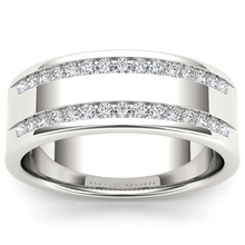 3dm art deco mens promise ring custom jewelry engagement wedding platinum silver diamond vintage rings 3d print model - Mito3D