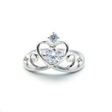 3dm crown engagement ring custom jewelry wedding platinum silver diamond rings 3d print model - Mito3D