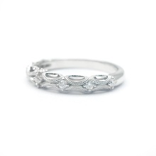 3dm format eternity wedding band custom jewelry engagement ring platinum silver diamond vintage rings 3d print model - Mito3D