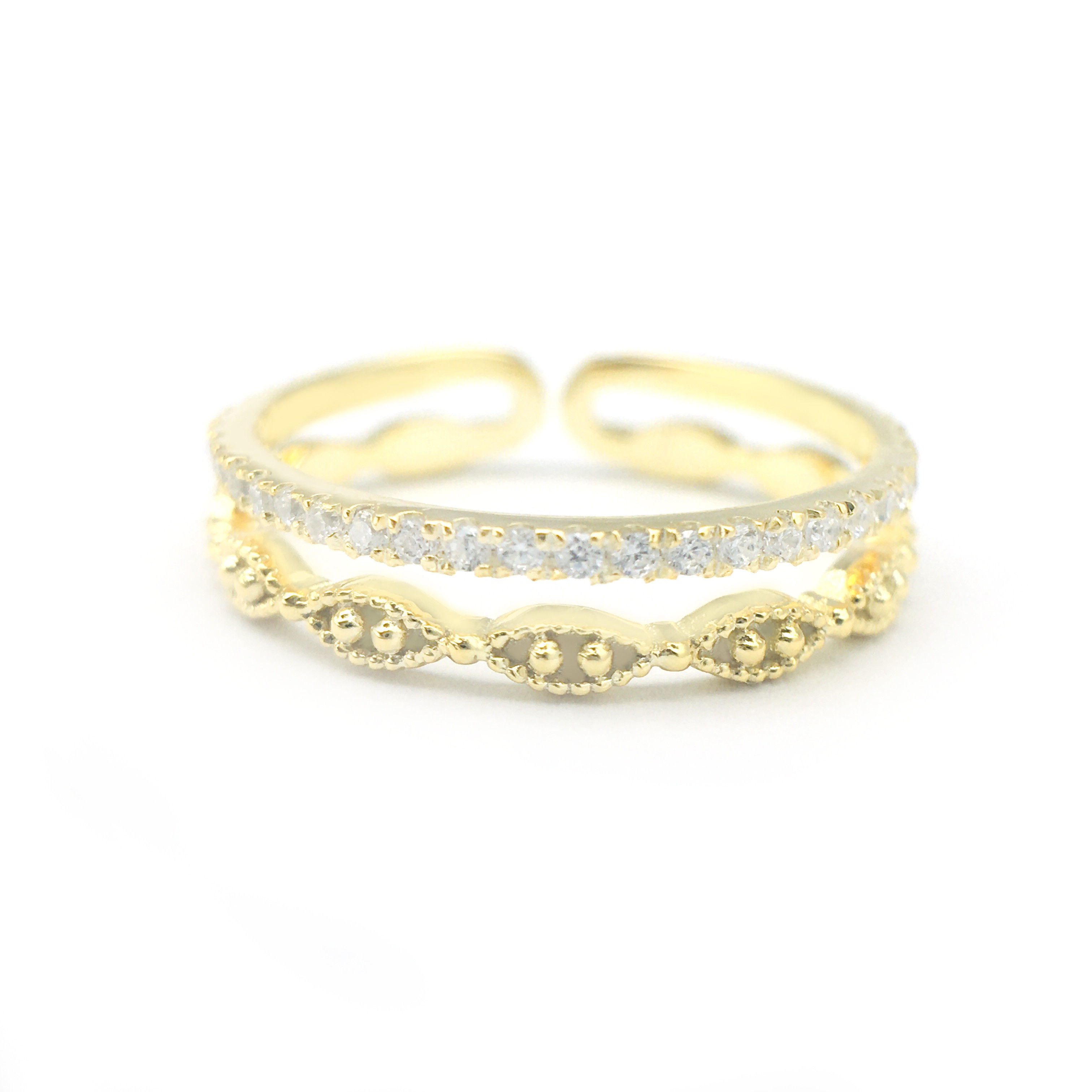 3dm or double bande mariage bague Douane bijoux engagement platine argent diamant anneaux 3D print model - Mito3D