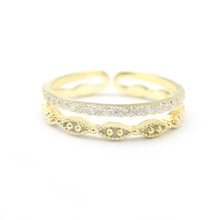 3dm format dünn gold doppelt band hochzeit ring benutzerdefiniert schmuck engagement platin silber diamant ringe 3d print model - Mito3D