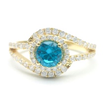 3dm halo wedding ring custom jewelry engagement platinum silver diamond rings 3d print model - Mito3D