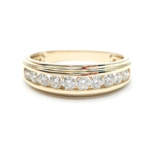3dm male wedding band mens ring custom jewelry engagement platinum silver diamond vintage rings 3d print model - Mito3D