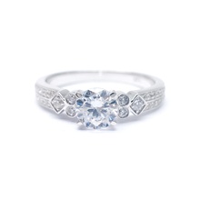 3dm Vintage Fidanzamento squillare personalizzato gioielleria nozze platino argento diamante anelli 3d print model - Mito3D