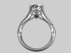 3dm anello di nozze u016 gioielli braccialetto diamante zaffiro bianco oro la sterlina argento fidanzamento matrimonio cad stampabile 3d il design ciondolo orecchino grande bene bangle carattere umana abbigliamento diamanti anelli 3d print model - Mito3D