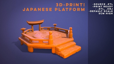 3dprint ready japanese platform games-toys print base stand pedestal roleplaying roleplay rpg games toys board 3d print model - Mito3D