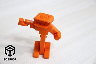3dtroop bot 01 drucken Ort Roboter Eule flexi artikuliert Spielzeug artikulierbar Spaß Geschenk flexibel einfach Tier Spiele Spielzeuge 3d print model - Mito3D