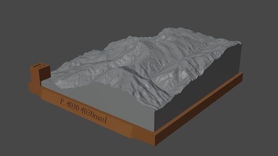 4030 montagna paesaggio vulcano terreno ambiente natura fotogrammetria elevazione dem scienza 3d print model - Mito3D