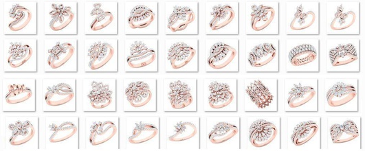 450 creative diamond ring 3dm stl 1 render collection jewelry luxury band womenring precious wedding gold rings bulk solitaire engagement cocktail weeding heavy 3d print model - Mito3D