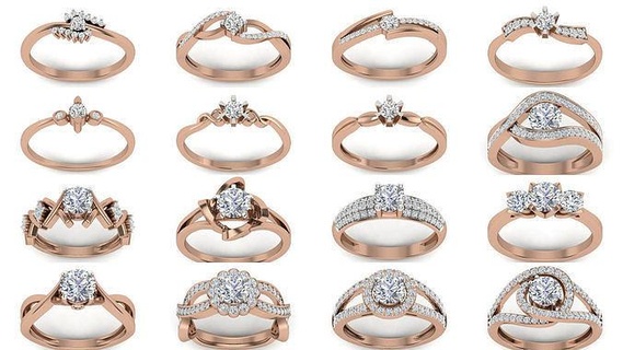 48 Frauen Solitär Ring 3dm Detail Ringe Hochzeit Engagement Juwel Schmuck Diamant druckbar Gold Sterling Platin brillant Silber 3d print model - Mito3D
