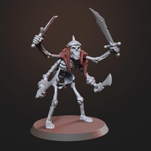 4 armato scheletro dungeon draghi mostro dnd 3d Stampa mini miniatura tavolo Giochi gioco creatura zombie stampabile giocattoli tavola 3d print model - Mito3D