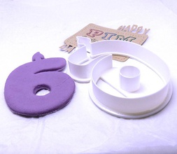 4 pollici candela numero 6 biscotto taglierina fondente reale glassatura impasto passatempo fai mano utensili 3d print model - Mito3D