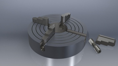 4 mandíbula arrojar máquina torno metalurgia pasatiempo bricolaje diy mecánico partes 3d print model - Mito3D