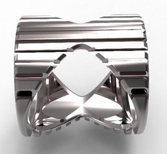 4 argolas in 1 joalheria anel homens estilo moda 3d print model - Mito3D