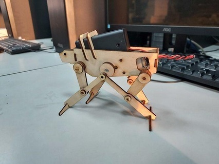 4legged fera corte laser Projeto ligação passatempo faça robótica 3d print model - Mito3D