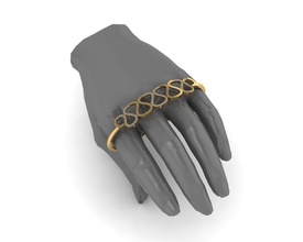 4x nuovo anello gioielli oro moda i l'acciaio il design scuro rhino matrixgold 3dring di diamanti anelli 3d print model - Mito3D