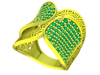 5098 vietnamese art luxury diamond women ring jewelry fashion accessories gold woman new design rings 3d print model - Mito3D