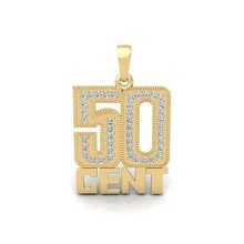 50 cent custom pendent 3d model jewel gem engagement wedding jewellery diamond printable ring gold jewelry engagem fashion sterling white brilliant solitaire beauty rings pendants 3d print model - Mito3D