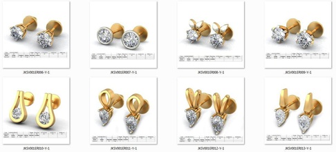 50 diamond women earrings 3dm details bulk collection jewelry drops studs jewellery jwelery diamondearrings gold engagement wedding princess marquise cushion emerald radiant oval pear asscher 3d print model - Mito3D