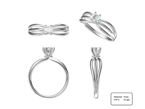 50 anel banda luz peso 3d joalheria argolas 3d print model - Mito3D