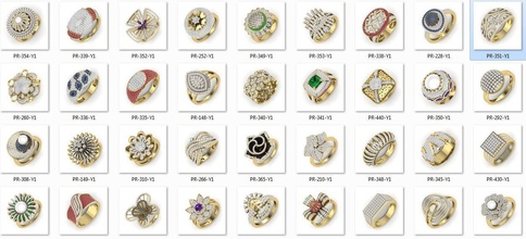 525 ladies women ring 3dm render details bulk collection jewel silver gold jewelry printable luxury engagement precious platinum diamond fashion rings 3d print model - Mito3D
