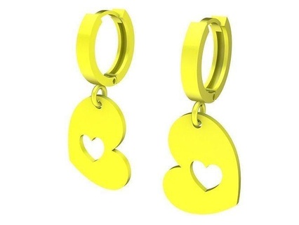 5719 heart earrings jewelry fashion accessories gold new design 3d print model - Mito3D
