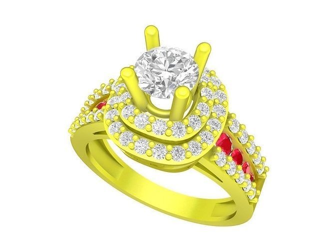 5755 aréola diamante mulheres anel joalheria moda acessórios ouro mulher Projeto asiática argolas 3D print model - Mito3D