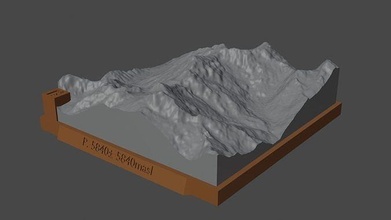 5840 montagne paysage volcan terrain environnement nature photogrammétrie élévation dem science 3d print model - Mito3D