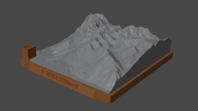 5858 montagna paesaggio vulcano terreno ambiente natura fotogrammetria elevazione dem scienza 3d print model - Mito3D