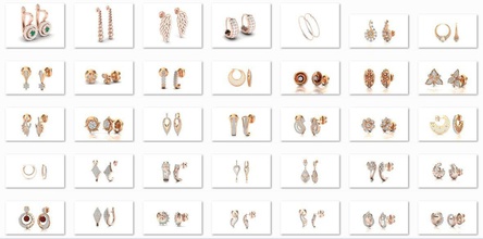 58 femmes boucles d'oreilles 3dm rendre détails masse collection sterling bijou bijoux imprimable brillant blanc or mariage argent hauts cerceaux câlins achat clous 3d print model - Mito3D