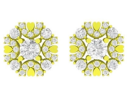 5900 hongkong luxury diamond earrings jewelry fashion accessories gold woman women new design asian 3d print model - Mito3D