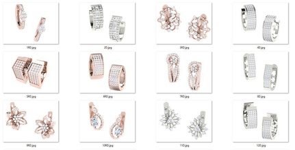 59 kadın bali 3dm stl işlemek ayrıntıları atık toplama küpe takı damla studs mücevher jwelery diamondearrings altın nişan düğün toplu Prenses markiz yastık zümrüt radyant oval armut asscher 3d print model - Mito3D