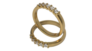 5 Diamant-ring-Größe 5-10 gold Silber bedruckbar ist gem genial Schmuck ring Ringe Geschenk glücklich Mode Schönheit 3d print model - Mito3D