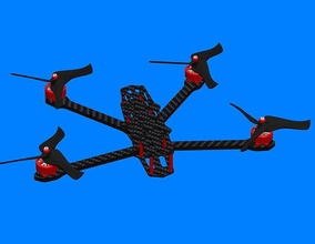 5 inch drone carbon fiber sky air plane design airplane outdoor fpv hobby diy electronics rc quadcopter flying fly dji helicopter 3d print model - Mito3D