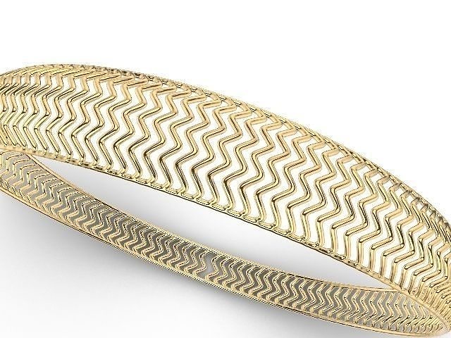 5 jali bracelet sstl vérifié bijoux imprimable diamant bague mode prototypage 3d goujat élégant conception moderne géométrique accessoire or pendentifs 3D print model - Mito3D