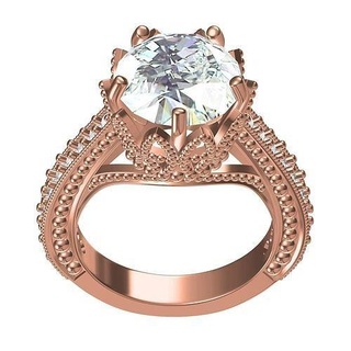5 polo solitario Fidanzamento squillare gioielleria stampabile oro gemma anelli diamante argento gioiello nozze 3d cad design personalizzare 3d print model - Mito3D