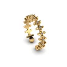 5 anneaux pièces bijoux pendentifs or bague diamant argent imprimable bijou engagement gemme mode beauté collectif lumière lightring 3d print model - Mito3D