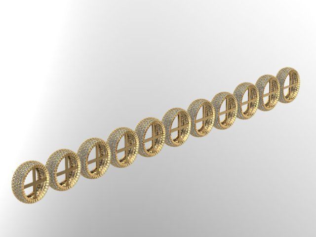 5 linhas anéis de casamento jóias ouro prata platina diamante brilhantes gem pedra preciosa anel brinco pulseira colares pingente printable moda beleza vestuário 3D print model - Mito3D