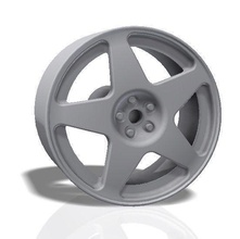 5 raios rim - modelo de impressão roda pneu reposição carro a corrida esporte slot ferrari hobby diy indústria automotiva 3d print model - Mito3D