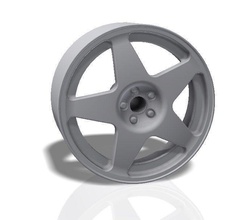 5 raios rim - modelo de impressão pneu roda carro a corrida rali esporte hobby diy indústria automotiva 3d print model - Mito3D